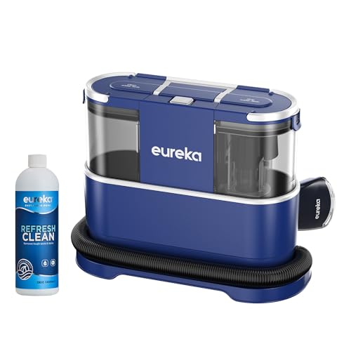 44% DESCUENTO Eureka Aspirador de alfombras | Limpiador de Manchas Multisuperficie para Alfombras, Moquetas, Tapicería, Escaleras y Coche | Depósito de Agua Grande de 1,5L, NEY100 con Fórmula Limpiadora, Azul