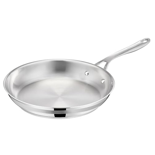 36% DESCUENTO Tefal Sartén de acero inoxidable sin revestimiento de 24 cm Jamie Oliver by Tefal Cook Smart, robusta, mango remachado, apta para cocinas de inducción, E3110455