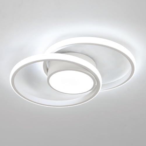 20% DESCUENTO Plafón LED Techo Moderno, Lámpara de Techo LED Redondo 42W 4700LM, Luz de Techo Moderna de Acrílico Blanco para Dormitorio Cocina Sala de Estar, Blanco Frío 6500K, 40CM