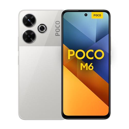 Xiaomi Poco M6 Smartphone de 6+128GB, Pantalla AMOLED de 6.79” 90Hz FHD+, MediaTek Helio G91 Ultra, Cámara de 108 MP, 5030 mAh, Plata (Versión ES)
