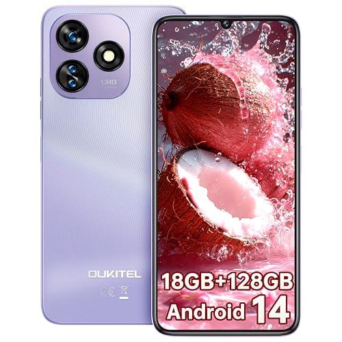 23% DESCUENTO OUKITEL C51 Teléfonos Inteligentes 2024 18GB+128GB/1TB Telefonos Moviles Libre, 6.8″ Pantalla HD+ 90Hz Smartphone, Batería 5150mAh, Cámara 13MP Android 13 Movil, Face ID/Fingerprint/BT5.0, Violeta