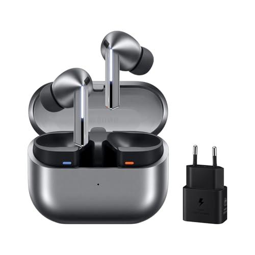 23% DESCUENTO Samsung Galaxy Buds3 Pro + Cargador Auriculares Inalámbricos, Cancelación de Ruido, Bluetooth, Audio 361, Sonido Hi Fi, Gris (Versión Española)