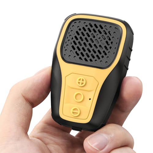 Inwa Altavoz Bluetooth Portátil con Clip, Inalámbrico, IP67, Micrófono Integrado para Música/Llamadas Manos Libres, Mini Altavoces para Trabajo/Hogar/Exterior/Bicicleta (Amarillo)