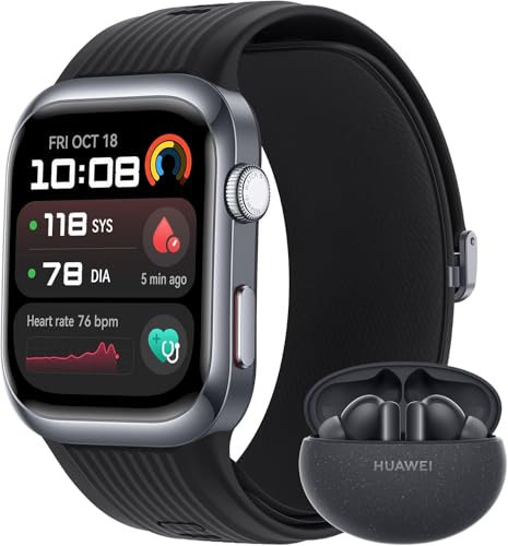 20% DESCUENTO HUAWEI Watch D2 Black + FreeBuds 5i Black, Pantalla AMOLED de 1,82, Monitorización en Tiempo Real de la Presión Arterial, ECG, Monitorización Exhaustiva del Sueño, SpO2, Asistencia Sanitaria Familiar