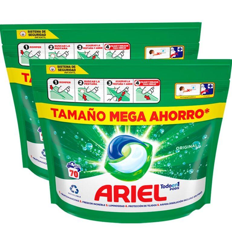 Ariel | Pack Todo En 1 Pods, Cápsulas De Detergente Líquido 2×70 Lavados | Miravia