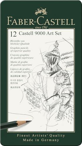 72% DESCUENTO Faber Castell 119065   Set de 12 lápices Castell 9000 para dibujo artístico. Diferentes grados de dureza.