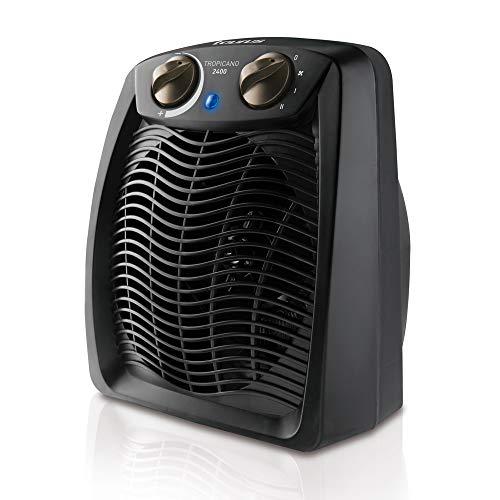 34% DESCUENTO Taurus Tropicano 2400 Calefactor, termoventilador, 2 potencias de calor + ventilador, 2400W, asa de transporte, termostato ajustable, silencioso, diseño negro