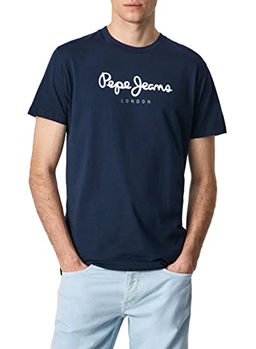 52% DESCUENTO Pepe Jeans Eggo N Camiseta, Azul (Navy), S Hombre