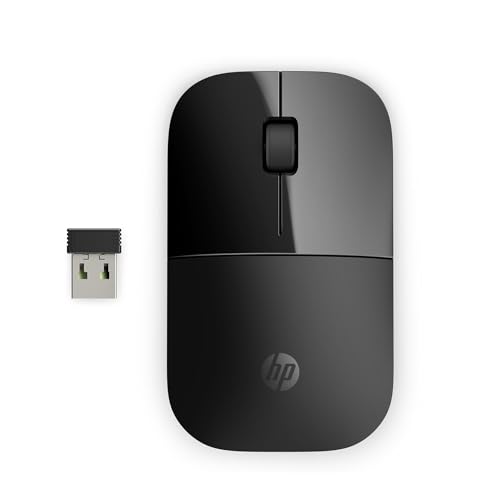 35% DESCUENTO HP Z3700 Ratón inalámbrico (1200 PPP, Tecnología LED Azul, Puerto USB, Batería de 16 Meses de Duración, Windows Vista 7/8/10), Color Negro Brillante (Black Onyx)