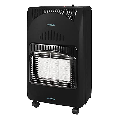 31% DESCUENTO Cecotec Estufa de Gas Butano Ready Warm 4000 Slim Fold. 4200 W, Plegable, Cerámica, 3 Modos, Bombonas de 15 kg, Triple sistema de seguridad, Ruedas multidireccionales, 30 m2 (Estufa)