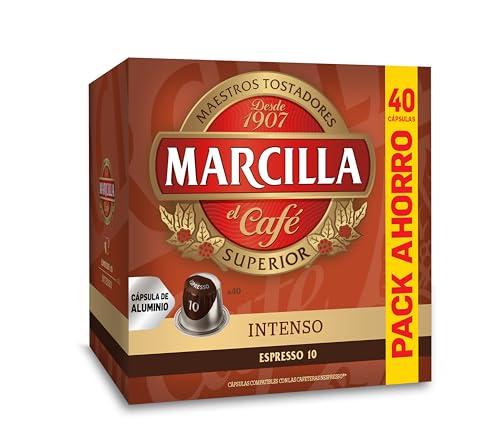 Marcilla Café Cápsulas Intenso 40 Cápsulas Compatibles Nespresso