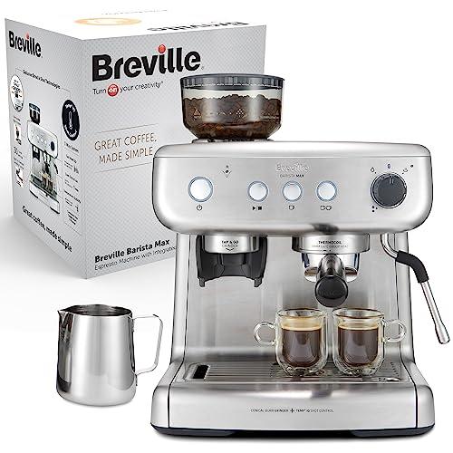 51% DESCUENTO Breville Barista Max | Máquina de café expreso, totalmente automática | Con molinillo integrado y bomba italiana de 15 bares [VCF126X]