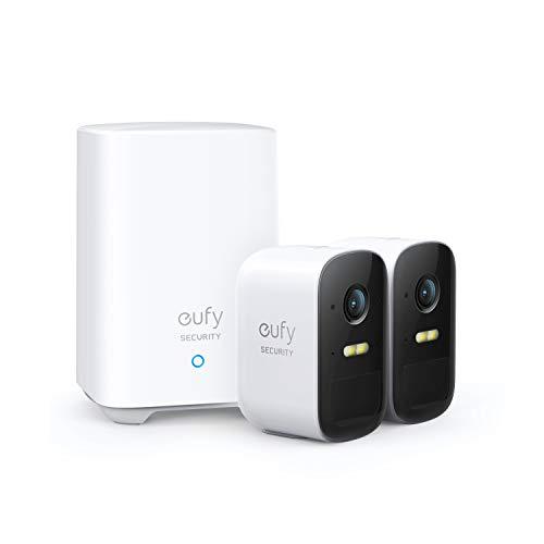 29% DESCUENTO eufy Security eufyCam 2C, Camara Vigilancia WiFi Exterior, Camara de Vigilancia Domicilio WiFi Exterior, 180 Días de Duración de la Batería, HD 1080p, Sin Costo Mensual, Conjunto de Dos Cámaras