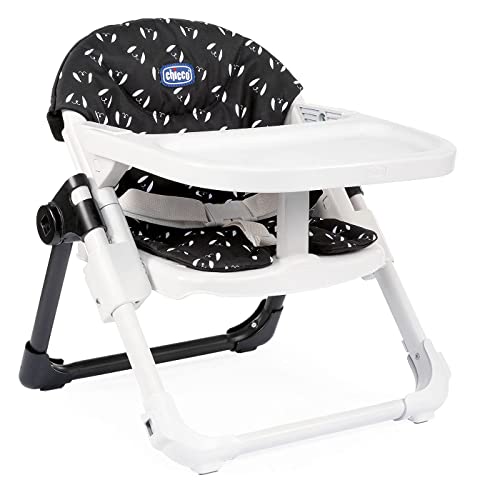 58% DESCUENTO Chicco Chairy, Asiento Elevador de 6 Meses a 3 Años (15 kg), Trona Convertible en Silla Infantil, Portátil, Ajustable y Evolutiva, Cierre Compacto y Bandeja Extraíble – Perritos Negro (Sweetdog)
