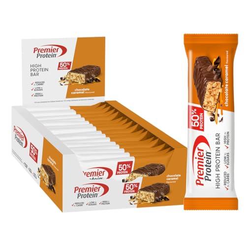 21% DESCUENTO Premier Protein High Protein Bar Chocolate Caramel 16x40g Alto contenido en proteínas + Sin aceite de palma