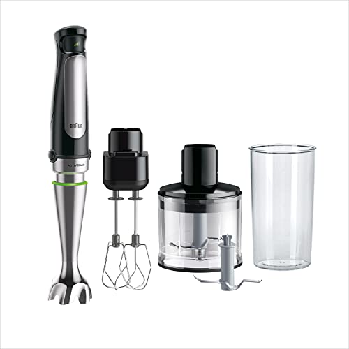 28% DESCUENTO Braun MultiQuick 7 Batidora de Brazo, Control de Salpicaduras, Piezas Aptas para Lavavajillas, Vaso de Plástico sin BPA 600ml, Batidor, Picadora 500 ml, Cuchilla para Hielo, MQ 7035XBI, 1000W, Negro
