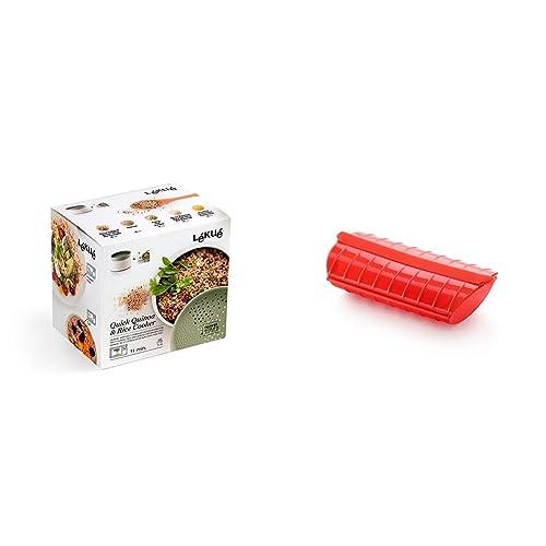 32% DESCUENTO Lékué Recipiente para cocinar Quinoa, Arroces y Cereales, 1 Litro + Estuche de vapor, 1 2 personas, color rojo