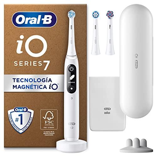 33% DESCUENTO Oral B iO 7 Cepillo De Dientes Eléctrico Blanco, 3 Cabezales, 1 Estuche De Viaje, Diseñado Por Braun