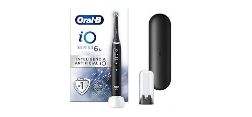 25% DESCUENTO Oral B iO 6N Cepillo de Dientes Eléctrico con 2 Cabezales y 1 Estuche de Viaje, Diseñado por Braun, Regalos Orginales Negro