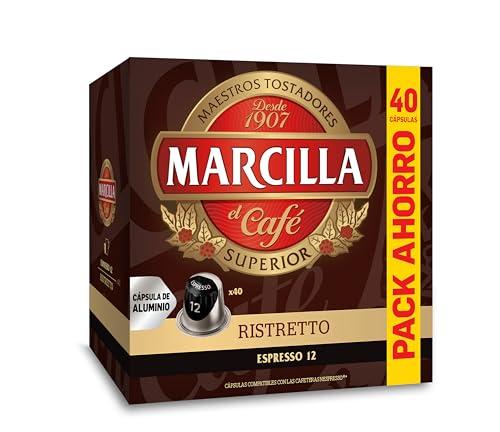 Marcilla Café Cápsulas Ristretto 40 Cápsulas Compatibles Nespresso
