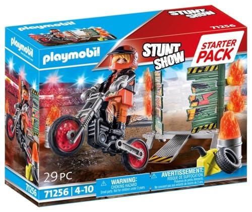53% DESCUENTO PLAYMOBIL Starter Pack, Stuntshow Moto con Pared de Fuego 71256, a Partir de 4 años