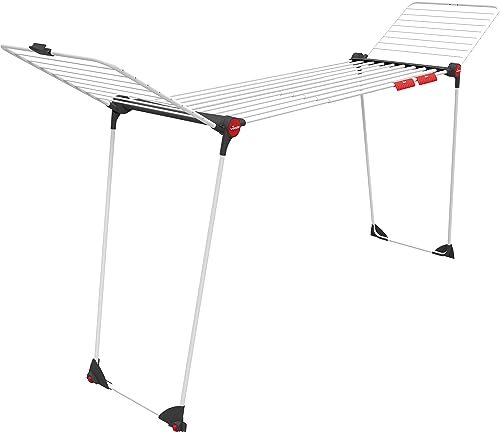 28% DESCUENTO Vileda Infinity Flex, Tendedero Grande, Estante Telescópico Extensible, Secadora ya Montada, Alas Altas