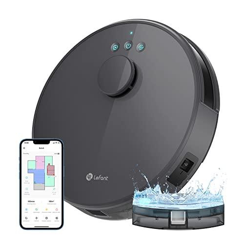 55% DESCUENTO LEFANT M1 Robot Aspirador y Fregasuelos con mapeo, 4000Pa, 200 Min, Navegación Láser (LDS), Zona Prohibida, Aspirador Robot de 32 cm, Control WiFi/App/Alexa Ideal para el Hogar Inteligente, Gris