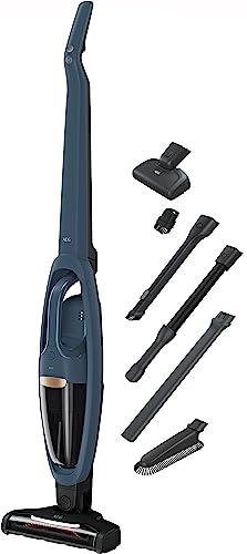 46% DESCUENTO AEG QX7 1 I360 Aspiradora Sin Cable, 21,6 V, Autonomía de 50 min, 2 Velocidades, Tecnología Cyclonic, Filtración de 5 Pasos, Depósito de 0,3 L, Aspiradora Escoba y de Mano, Azul