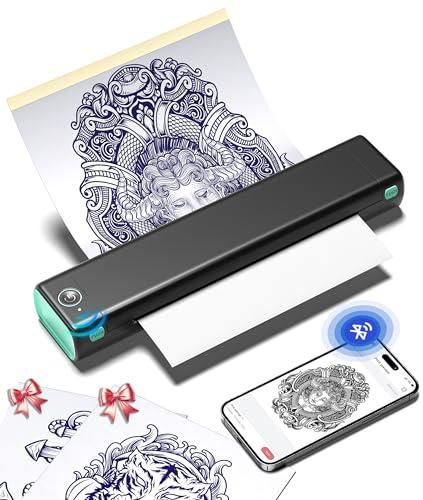 30% DESCUENTO Phomemo M08F Impresora Tattoo Termocopiadora Impresora Tatuajes Termica Tattoo con 10pcs Termocopiadora Tatuaje Papel de Tatuaje