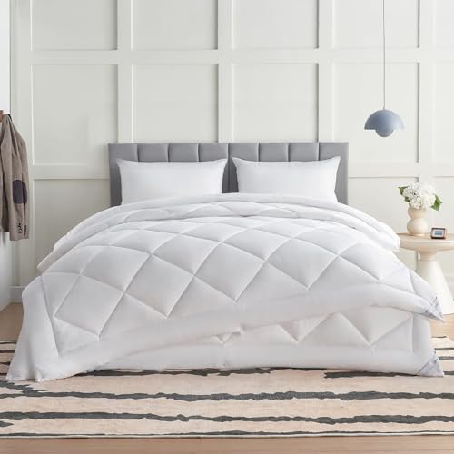 20% DESCUENTO WAVVE Edredón Relleno Nórdico Cama 150 4 Estaciones Bedding Edredón Reversible Doble 150+300 gr/m² de 240×220 cm Fibra Suave y Antiacaro, Caliente y Cómodo Blanco