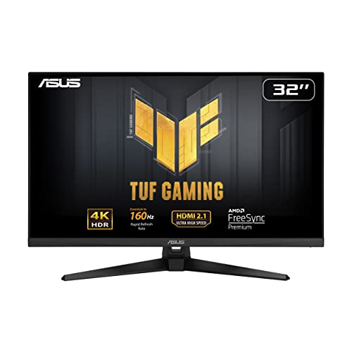 Asus VG32UQA1A Gaming Monitor Gaming, de 31,5′, 4K (3840 x 2160), Overclock a 160Hz (por Encima de 144Hz), ELMB Sync, Freesync Premium, 1ms (MPRT), Variable Overdrive, 120% sRGB, DisplayHDR 400