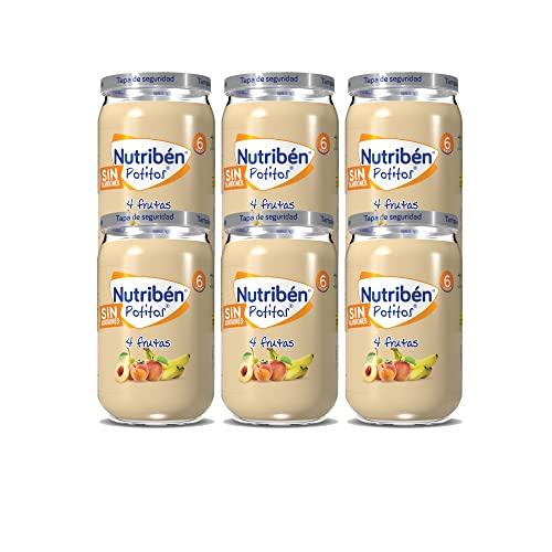 54% DESCUENTO Nutribén Potitos | Tarrito 4 Frutas | Melocotón, Pera, Plátano y Manzana | Para Bebés a partir de 6 Meses | Sin Azúcares Añadidos | Sin Gluten, Sin Huevo y Sin Leche | 235g