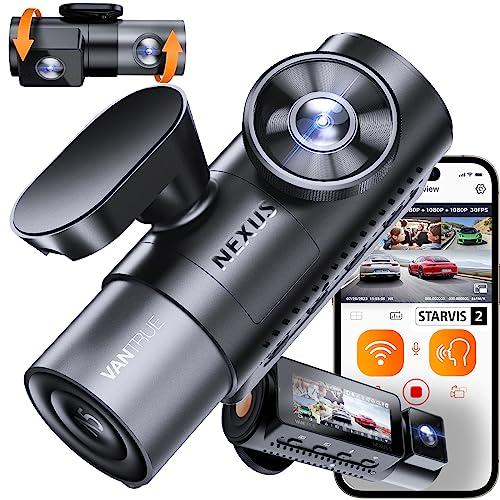 24% DESCUENTO VANTRUE N5 Cámara de Coche Dashcam 4 Canales para Coche 1944P+1080P+1080P+1080P/30FPS, 360° Delantera Trasera 5GWiFi, cámara de salpicadero controlada por Voz con GPS, HDR+ WDR, máx. 512G