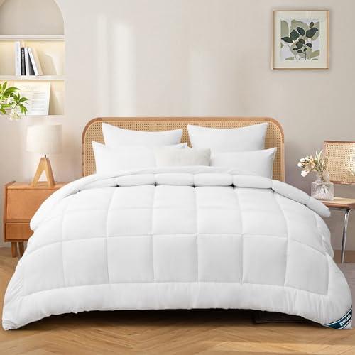 45% DESCUENTO RUIKASI Edredon Nórdico Cama 150 Relleno Nórdico 220×240 cm, Edredón Cama 135 de Fibra 300gr/m²para Otoño e Invierno, Ligero, Suave Y Transpirable, Blanco