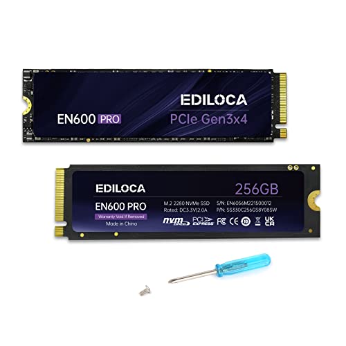 22% DESCUENTO EN600 Pro SSD 256GB PCIe 3.0×4, NVMe M.2 2280, hasta 3500MB/s, Unidad de Estado sólido Interna, Caché SLC NAND 3D TLC, Etiqueta de enfriamiento de grafeno, Almacenamiento para PC