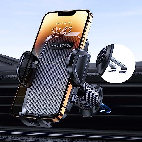 49% DESCUENTO Miracase Soporte Movil Coche [Doble Gancho Metálico] Estable y Robusto, Ajustable a 360 Grados, Suporte Telemovel Carro Universales para Smartphones