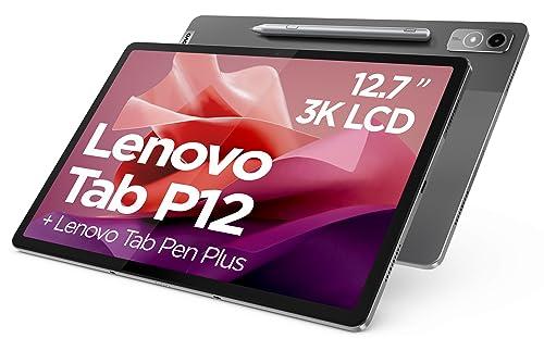 29% DESCUENTO Lenovo Tab P12 Tablet de 12.7″ 3K (MediaTek Dimensity 7050, 8 GB de RAM, 128 GB ampliables hasta 1 TB, 4 Altavoces, WiFi 6 + Bluetooth 5.1, Android 13) Tab Pen Plus Gris