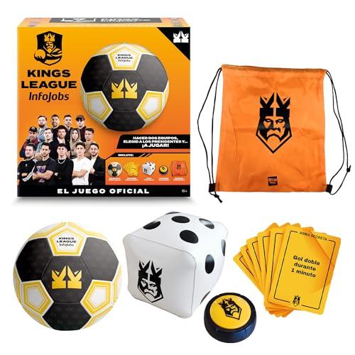 20% DESCUENTO IMC Toys Juego Oficial Kings League Juego de Futbol Recrea un Partido Real. Incluye, Balón, Cartas y Pulsador NIÑOS +6 años