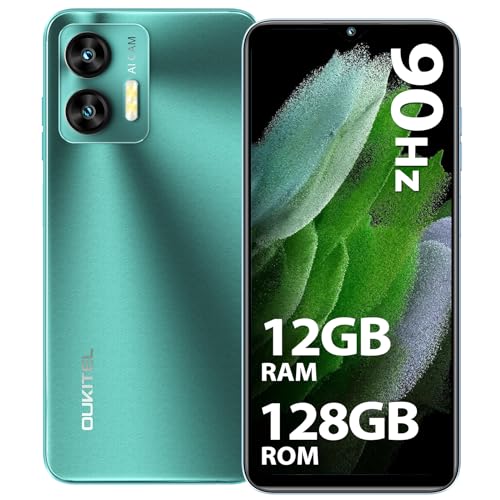25% DESCUENTO OUKITEL C36 Teléfono Móvil Libres 2024, 12GB+128GB/1TB, 6.56″ Pantalla HD+90Hz, Android 13 Móvil, Batería 5150mAh, Cámara13MP Smartphone 4G Dual SIM, Octa Core/Face ID/Fingerprint/OTG/GPS, (Verde)