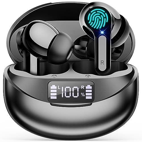 Auriculares Inalambricos Bluetooth, Cascos lnalámbricos Bluetooth 5.3 Reproducción de 35 Horas Hi Fi Estéreo Auriculares lnalámbricos USB C Audifonos Inalambricos HD Mic para iOS Galaxy Xiaomi Android