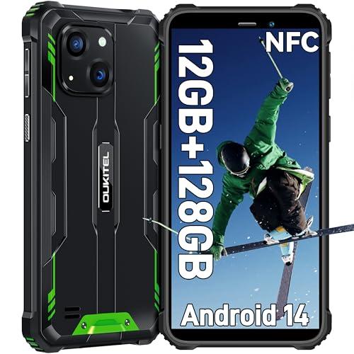 21% DESCUENTO OUKITEL WP32 Móvil Rugerizado 6.0» HD+ Pulgadas Movil Irrompible, Batería 6300mAh, 12GB+128GB(TF 1TB) Octa Core Movil Todoterreno Android 14, 20MP+5MP, 3.5 mm, BT5.0, 90dB Altavoz, NFC, Verde