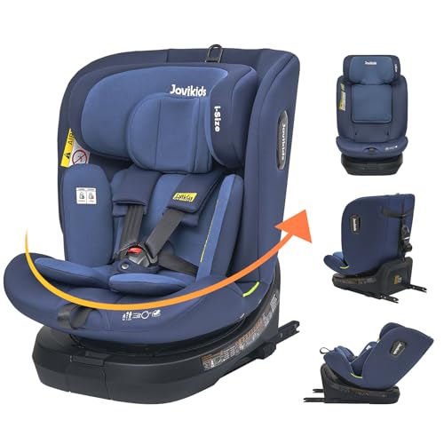 20% DESCUENTO Jovikids Silla Coche Bebé, I Size Silla de Coche Grupo 0 1 2 3 ISOFIX,Giratoria 360,Normativa R129, Alzador Coche Niños de 40 150 cm, 0 12 Años, ISOFIX + Top Tether, Cadeira Auto Azul