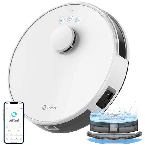 48% DESCUENTO LEFANT M1 Robot Aspirador y Fregasuelos con mapeo, 4000Pa, 200 Min, Navegación Láser (LDS), Zona Prohibida, Aspirador Robot de 32 cm, Control WiFi/App/Alexa Ideal para el Hogar Inteligente, M1