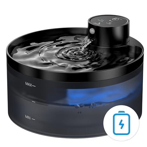 25% DESCUENTO Fuente para Gatos sin Cable: 3.2L Bebedero Gatos Automatico Fuente Gatos con Sensor de Movimiento 4200mAh Fuente de Agua para Gatos Recargable con Batería Dispensador Agua Gatos Inalambrico