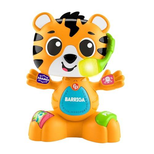 41% DESCUENTO Fisher Price Juguete educativo musical Tin el Tigre de BANDA ANIMAL, con luces, sonidos y grabación de voces, versión español + portugués + italiano + inglés, para bebés +9 meses (HYK91)