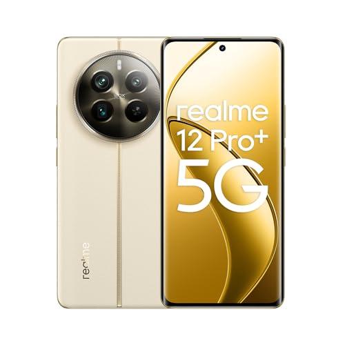 38% DESCUENTO realme Teléfono Móvil 12 Pro+ 5G 8 + 256GB, Cámara periscopio para retratos, Sony IMX890 con OIS, Procesador Snapdragon 7s de 2ª generación 5G, Pantalla de visión curva de 120Hz, Navigator Beige