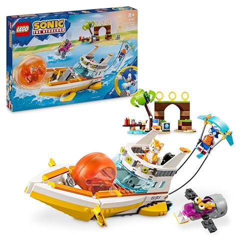 27% DESCUENTO LEGO Sonic The Hedgehog Barco de Aventuras de Tails Juguete Interactivo de Colección, Figuras de Personajes del Videojuego y Esquís Acuáticos, Regalo Gamer para Niños y Niñas de 8 Años o Más 76997