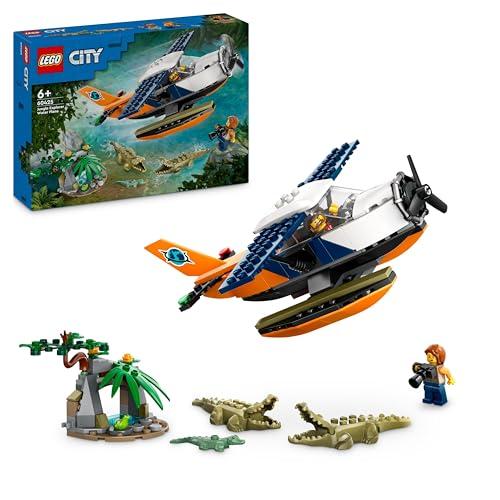 35% DESCUENTO LEGO City Exploradores de la Jungla: Hidroavión, Hidroplano Avión de Juguete, Regalo para Niños y Niñas de 6 Años o Más, 2 Minifiguras, Figura Animal de Rana y 3 Cocodrilos 60425