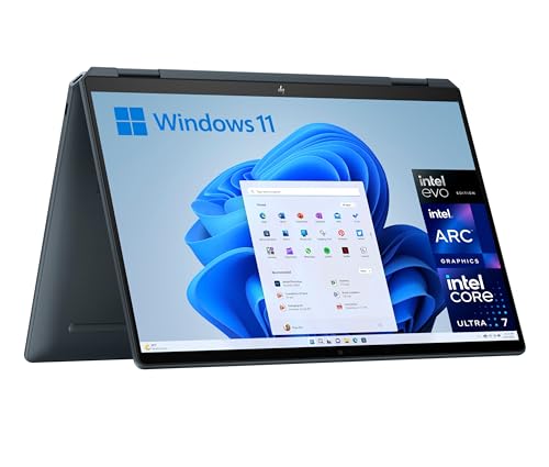 25% DESCUENTO HP Spectre x360 14 eu0001ns Ordenador Portátil Convertible de 14″ OLED 2.8K 120Hz (Intel EVO Core Ultra 7, 32GB RAM, 1 TB, Intel ARC, Windows 11) Azul Teclado QWERTY Español