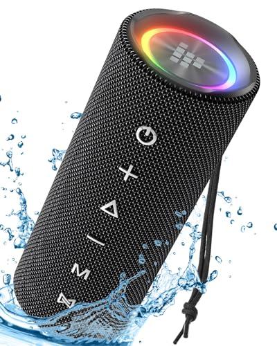 33% DESCUENTO Tronsmart Mirtune C2 Altavoz Bluetooth 5.3, Altavoz Potente Portátil con Luz LED de Color, 24H de Reproducción,Impermeable IPX7, 360° Sonido Estéreo, Apoya TF, SD, para Exterior